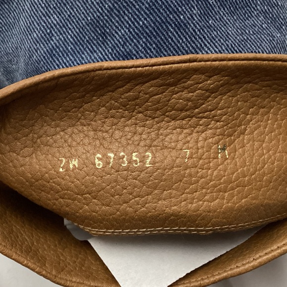 Stuart Weitzman Studded Denim & Leather Boots - Size 7M - Picture 11 of 13